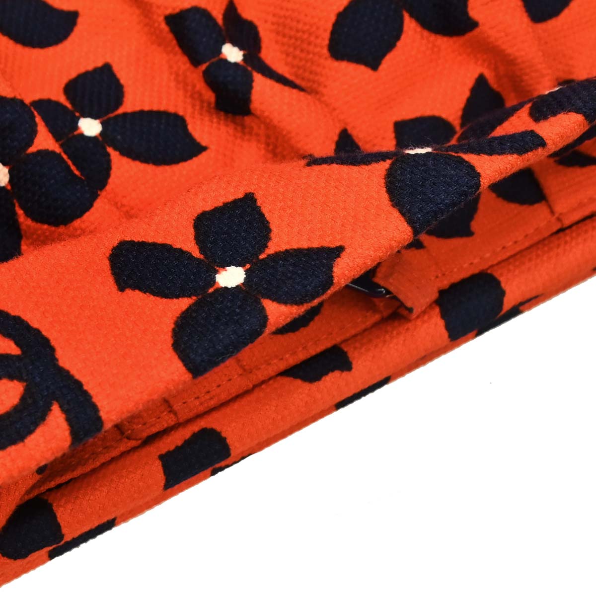 Chanel Red Canvas Flower Tote Handbag