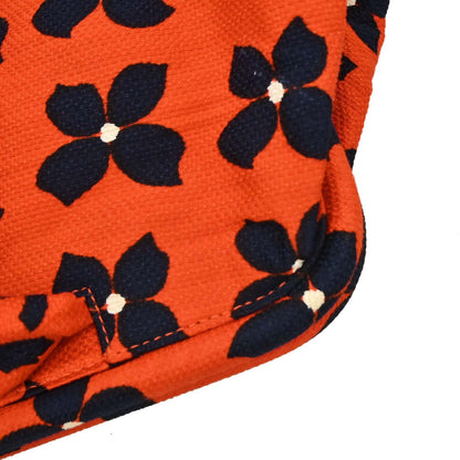 Chanel Red Canvas Flower Tote Handbag