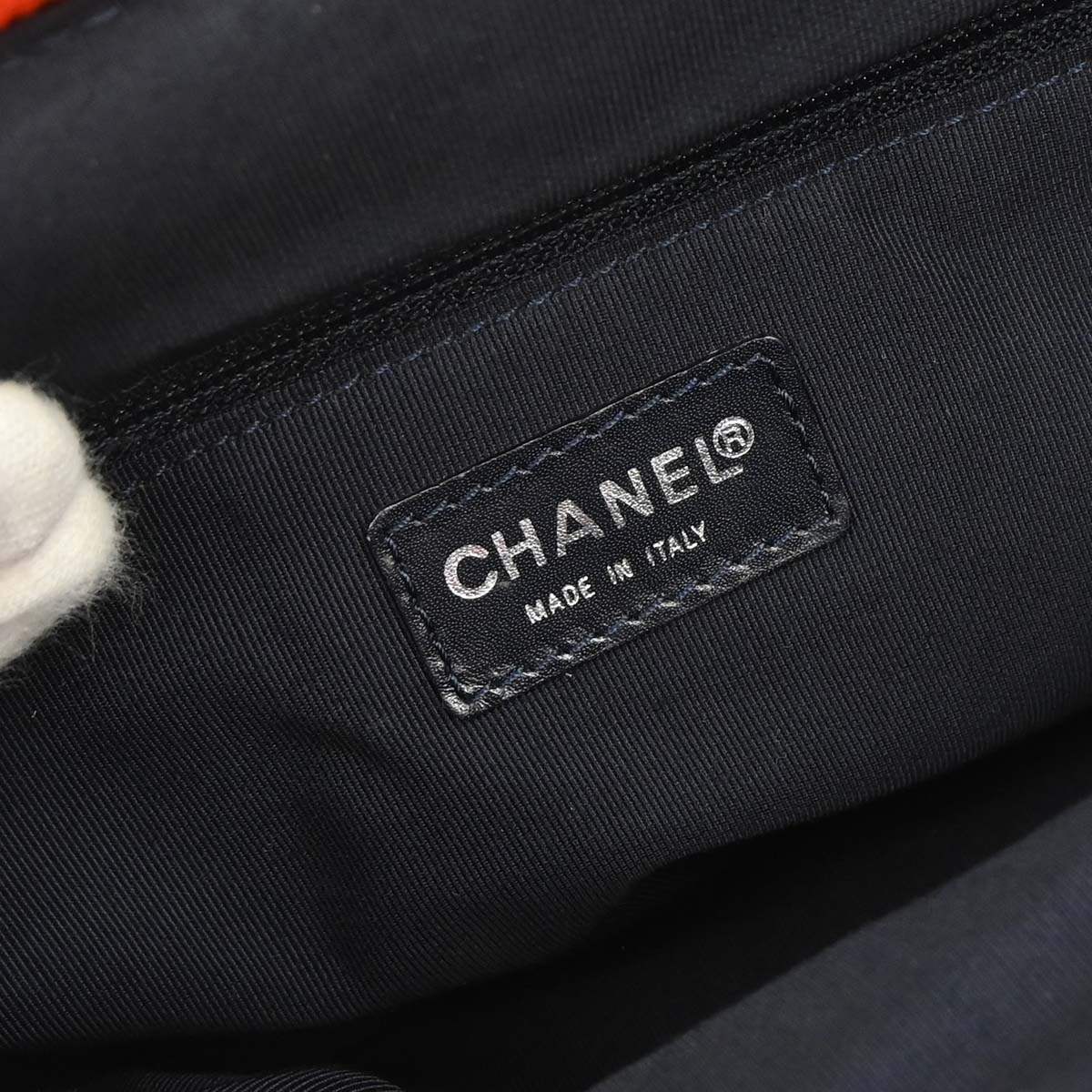 Chanel Red Canvas Flower Tote Handbag