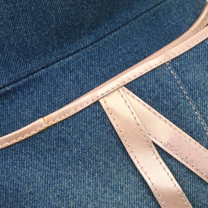 Christian Dior Blue Pink Denim Saddle Handbag