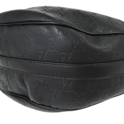 Gucci Black Leather GG Twins Guccissima Hobo Handbag