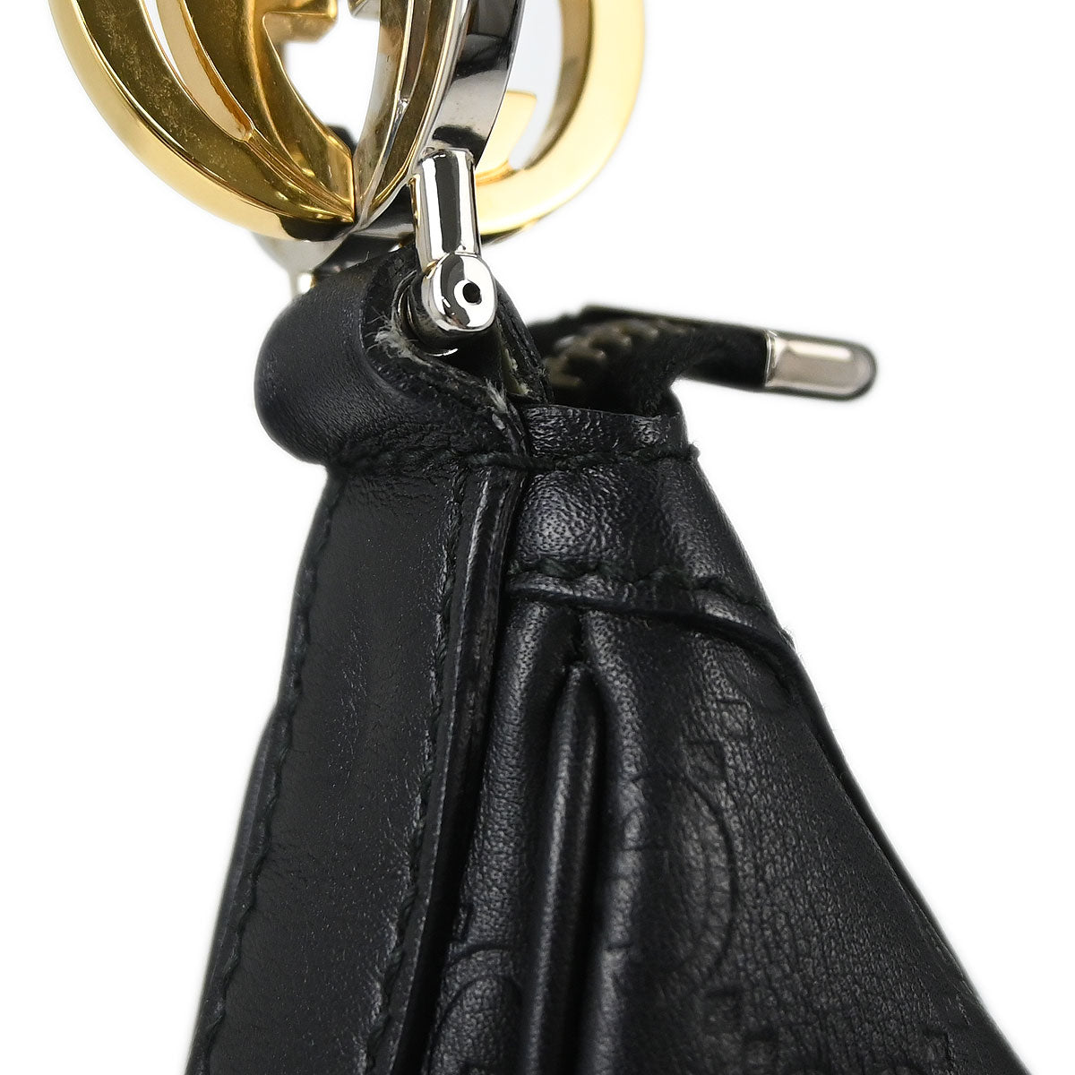 Gucci Black Leather GG Twins Guccissima Hobo Handbag