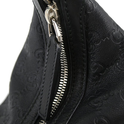 Gucci Black Leather GG Twins Guccissima Hobo Handbag