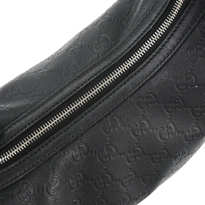 Gucci Black Leather GG Twins Guccissima Hobo Handbag