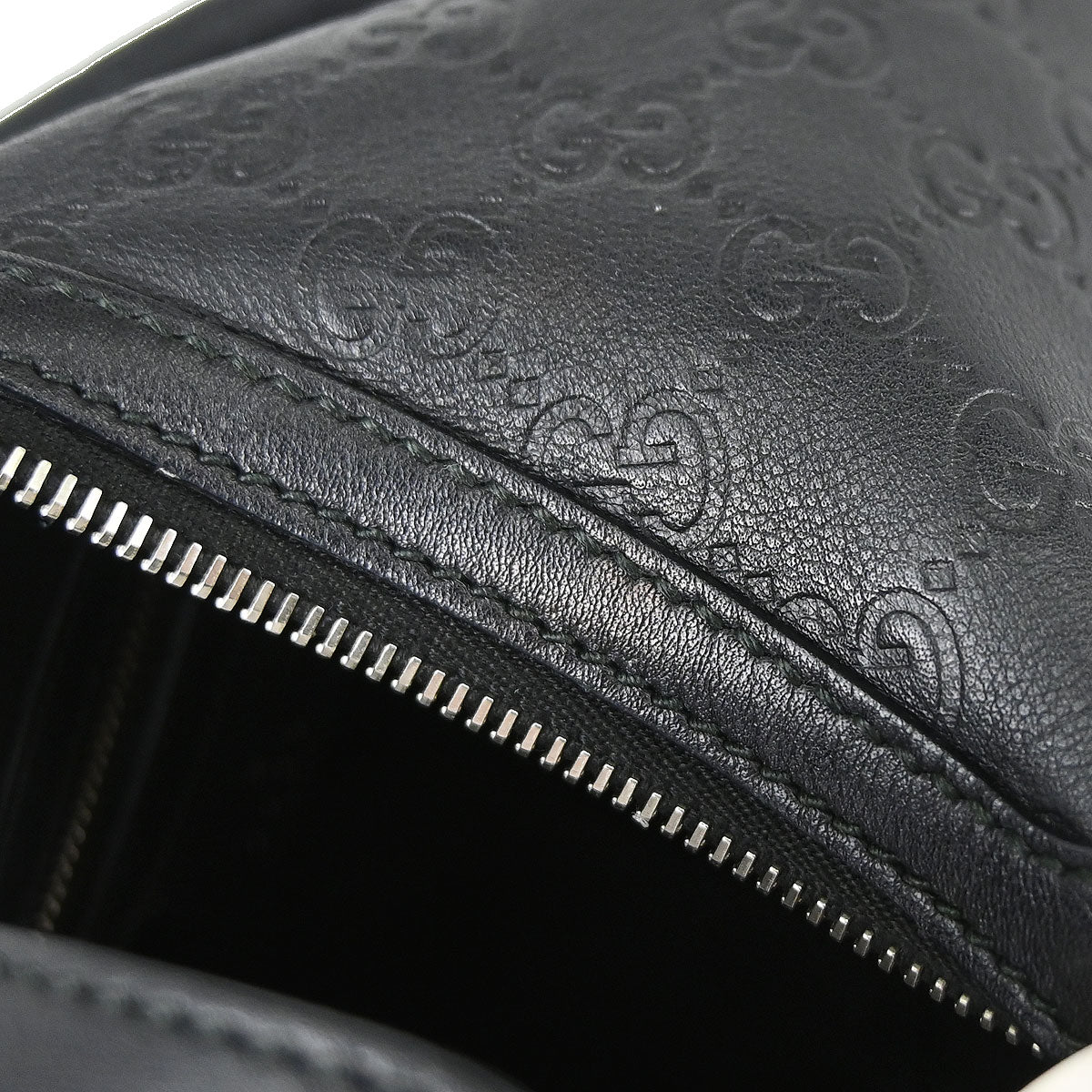 Gucci Black Leather GG Twins Guccissima Hobo Handbag