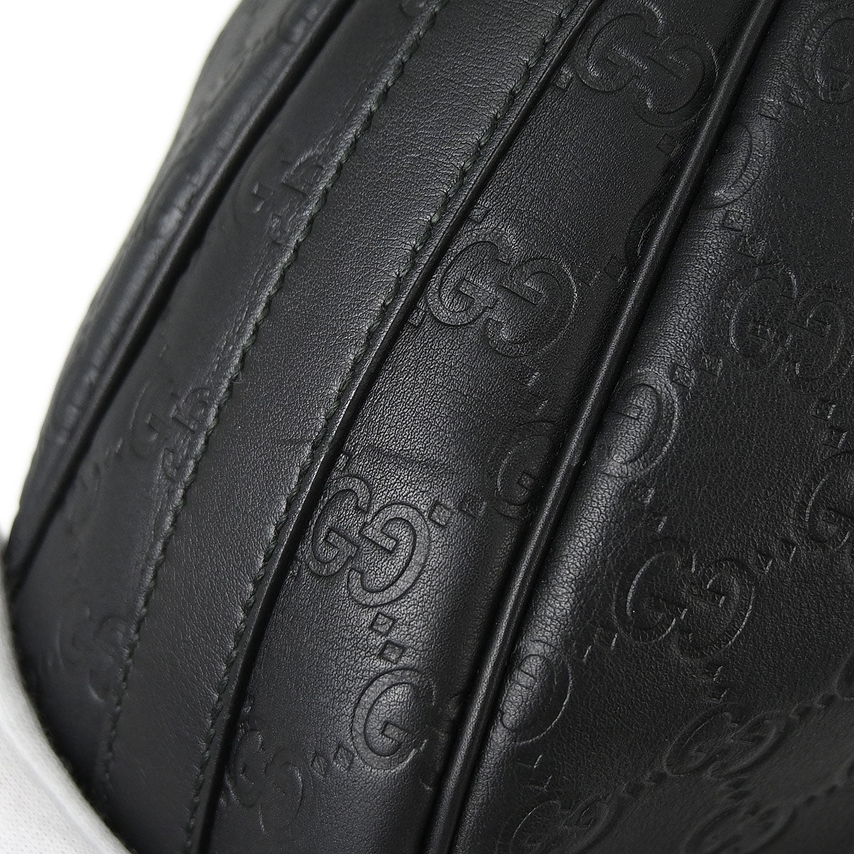 Gucci Black Leather GG Twins Guccissima Hobo Handbag