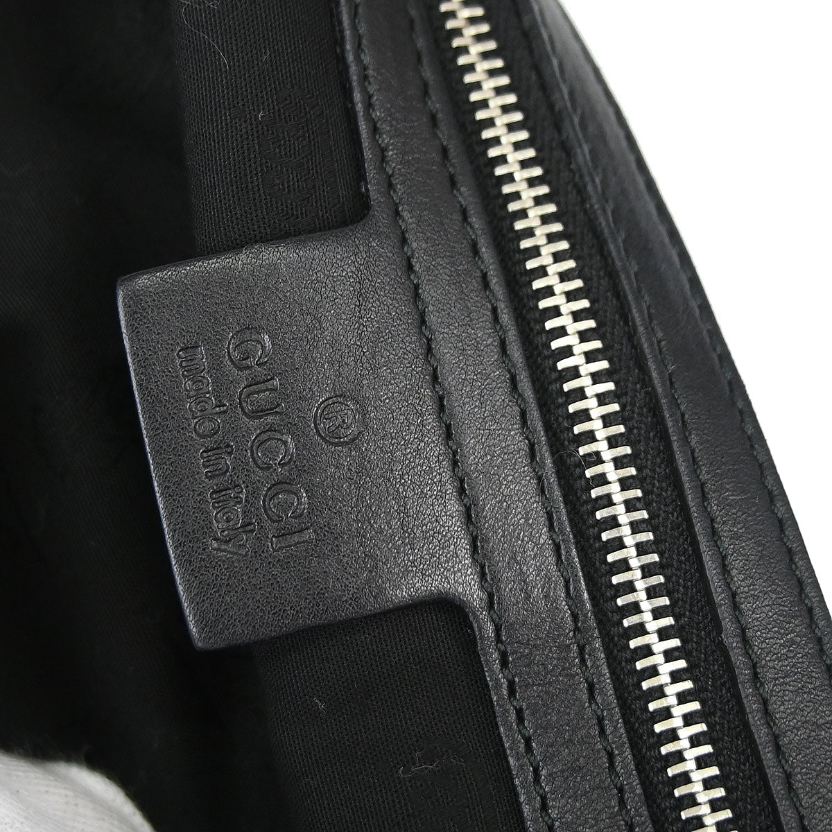 Gucci Black Leather GG Twins Guccissima Hobo Handbag