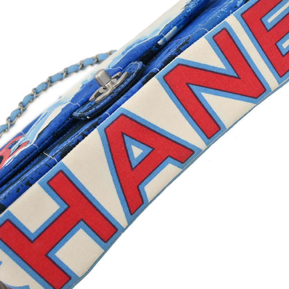 Chanel * 2002-2003 Blue Canvas Surf Line Choco Bar Shoulder Bag