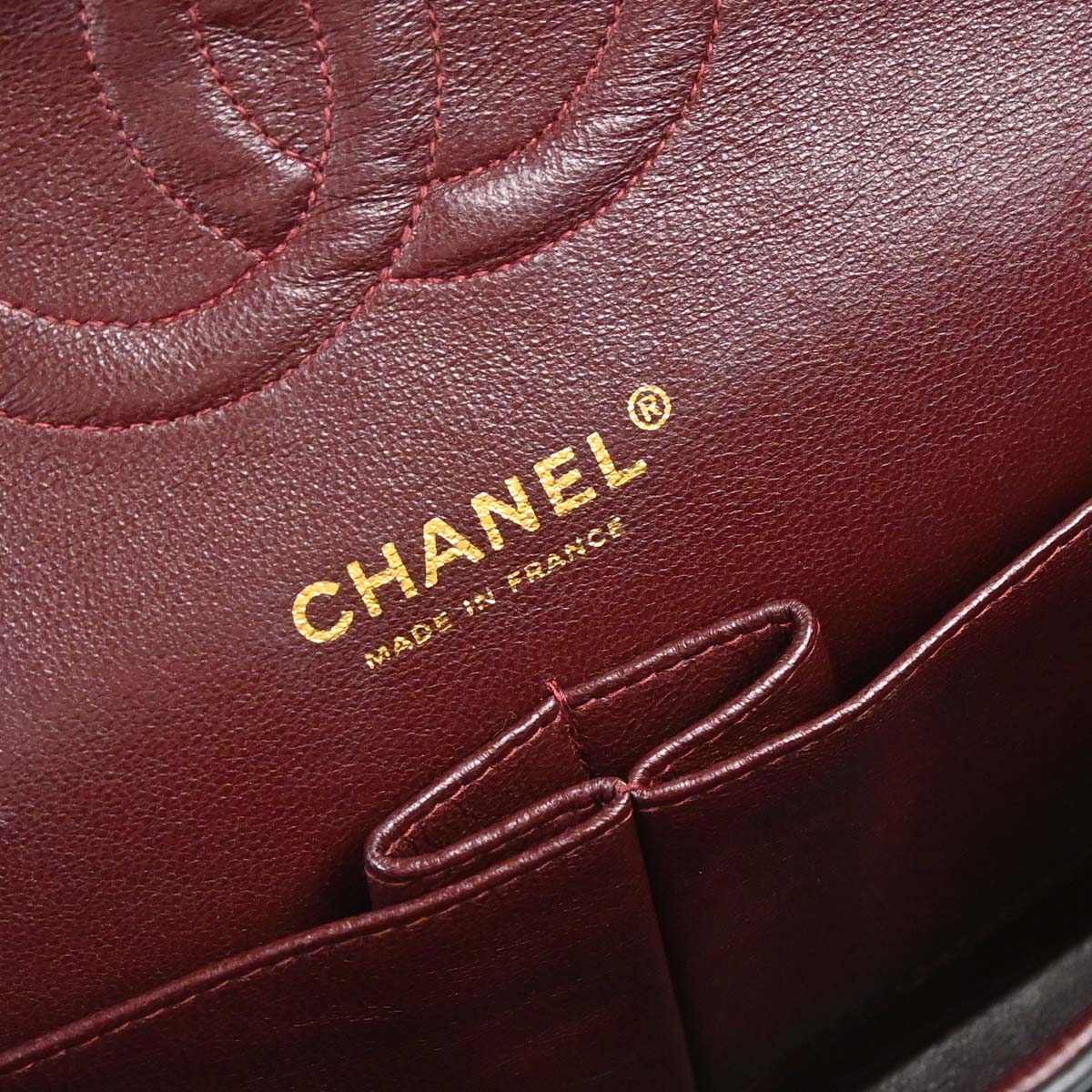 Chanel 2003-2004 Black Lambskin Medium Classic Double Flap Shoulder Bag