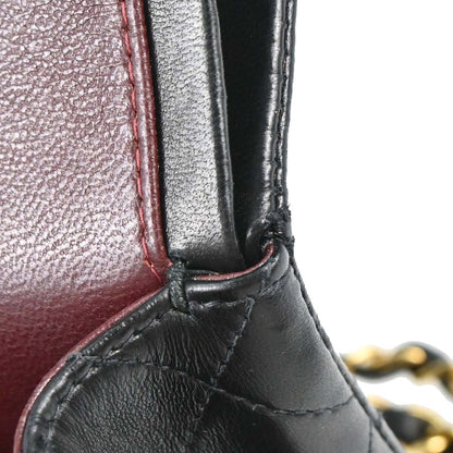 Chanel 2003-2004 Black Lambskin Medium Classic Double Flap Shoulder Bag