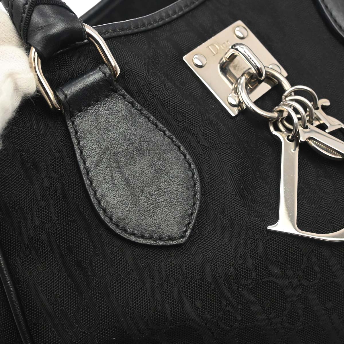 Christian Dior Black Nylon Trotter Lovely Tote Handbag