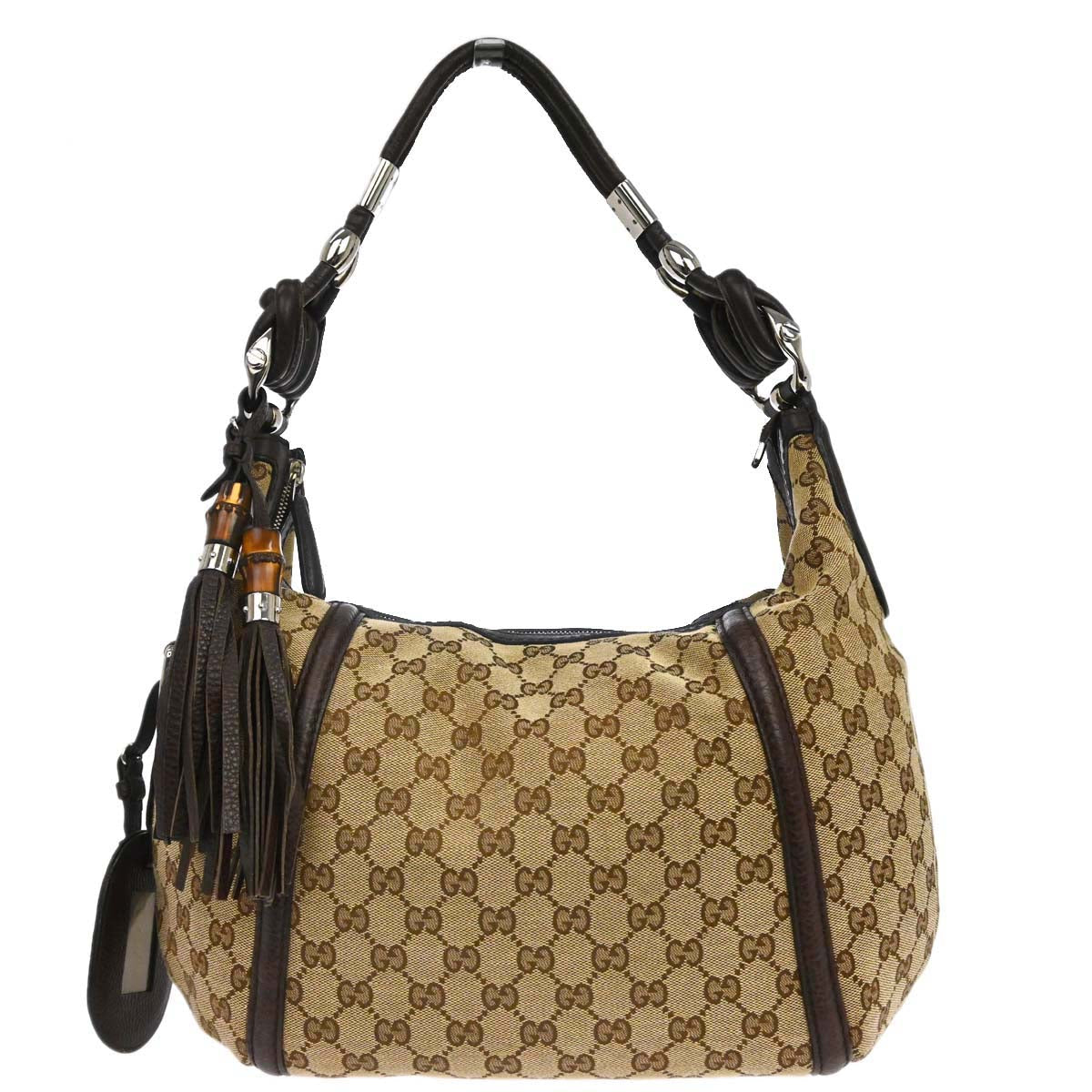 Gucci Brown GG Canvas Techno Horsebit Hobo Bag