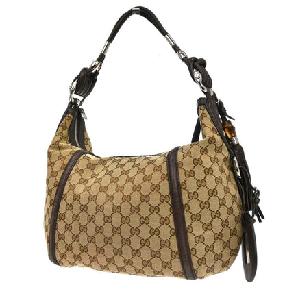 Gucci Brown GG Canvas Techno Horsebit Hobo Bag