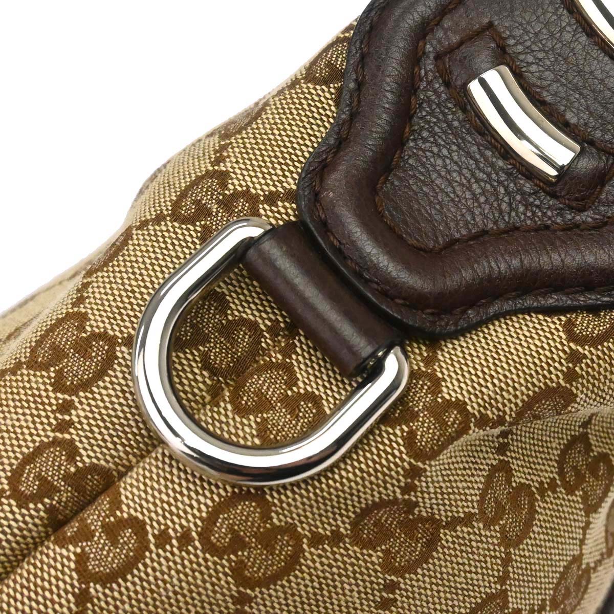 Gucci Brown GG Canvas Techno Horsebit Hobo Bag