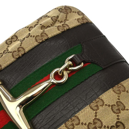 Gucci Brown GG Canvas Sherry Horsebit Shoulder Bag