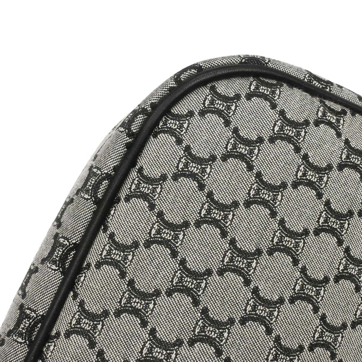 Celine Gray Black Macadam Handbag