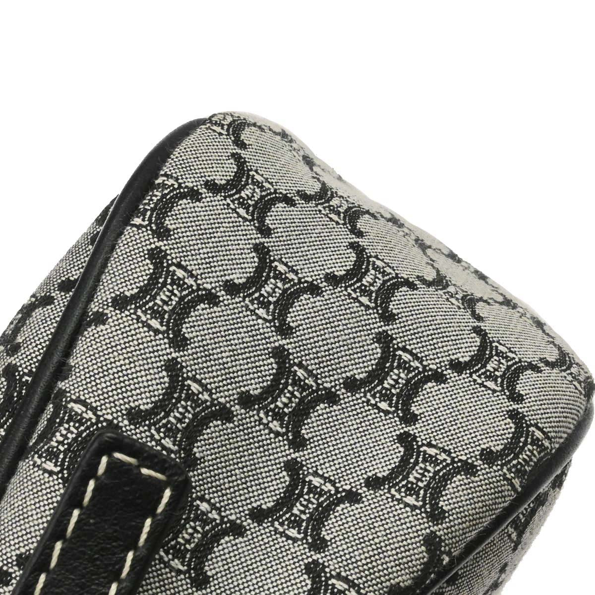 Celine Gray Black Macadam Handbag
