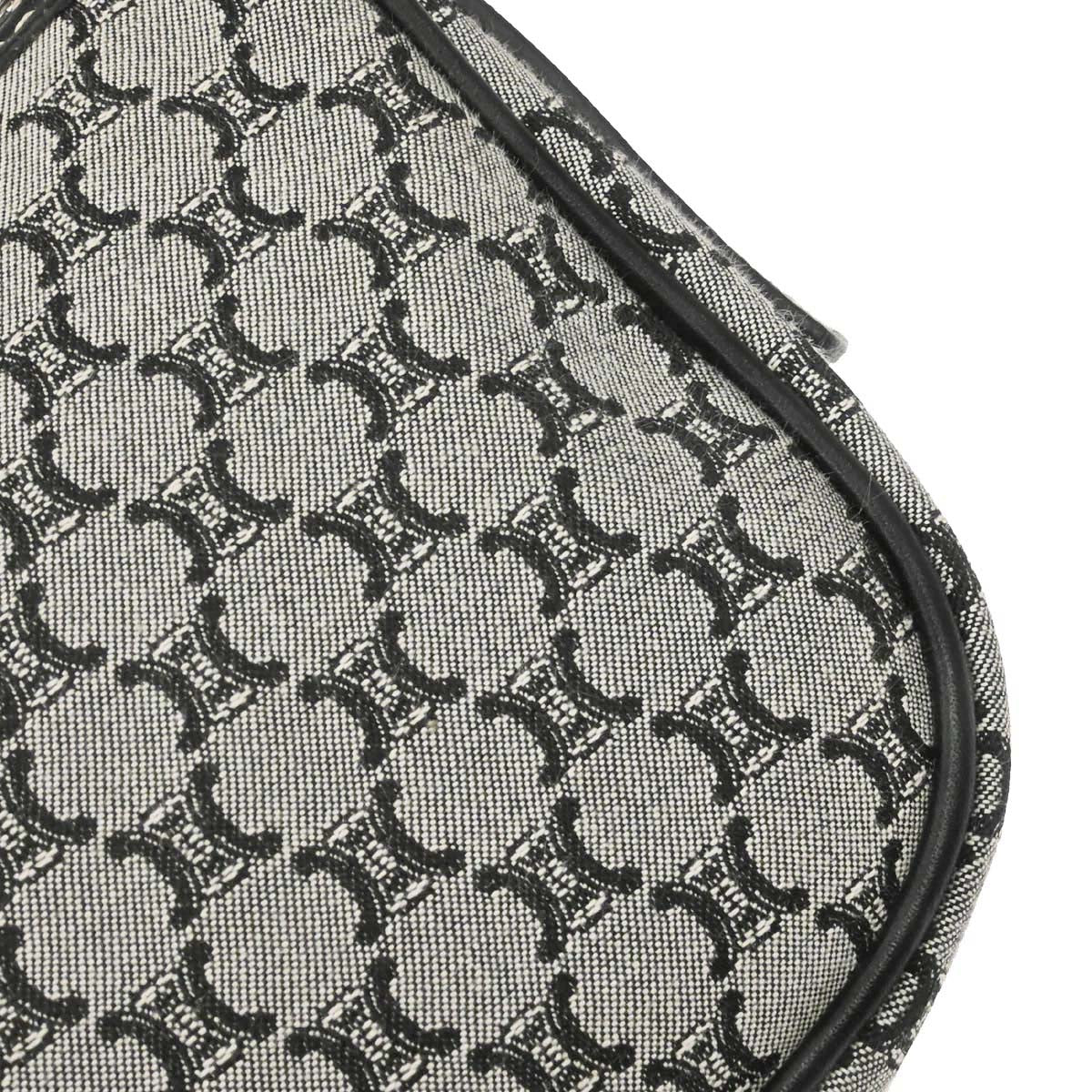 Celine Gray Black Macadam Handbag