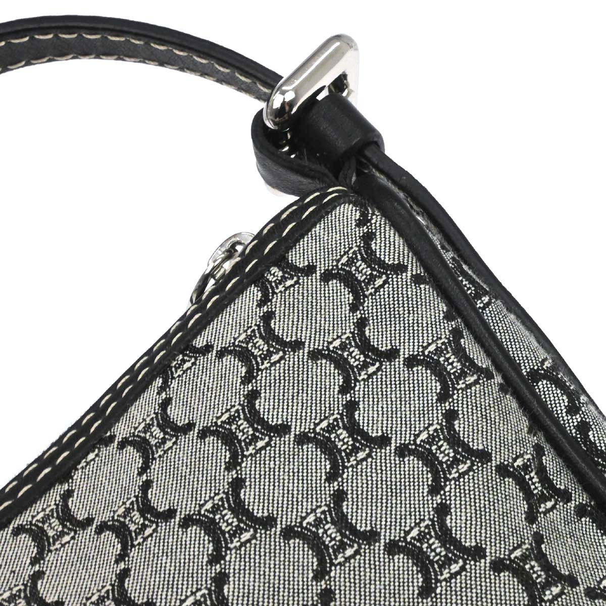 Celine Gray Black Macadam Handbag