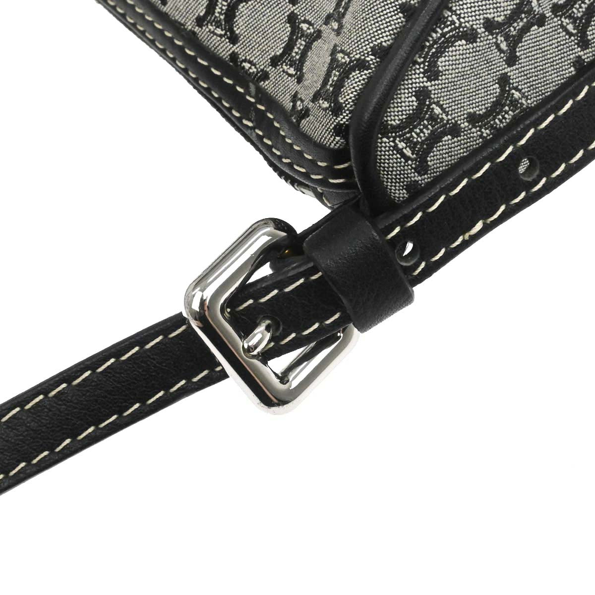 Celine Gray Black Macadam Handbag