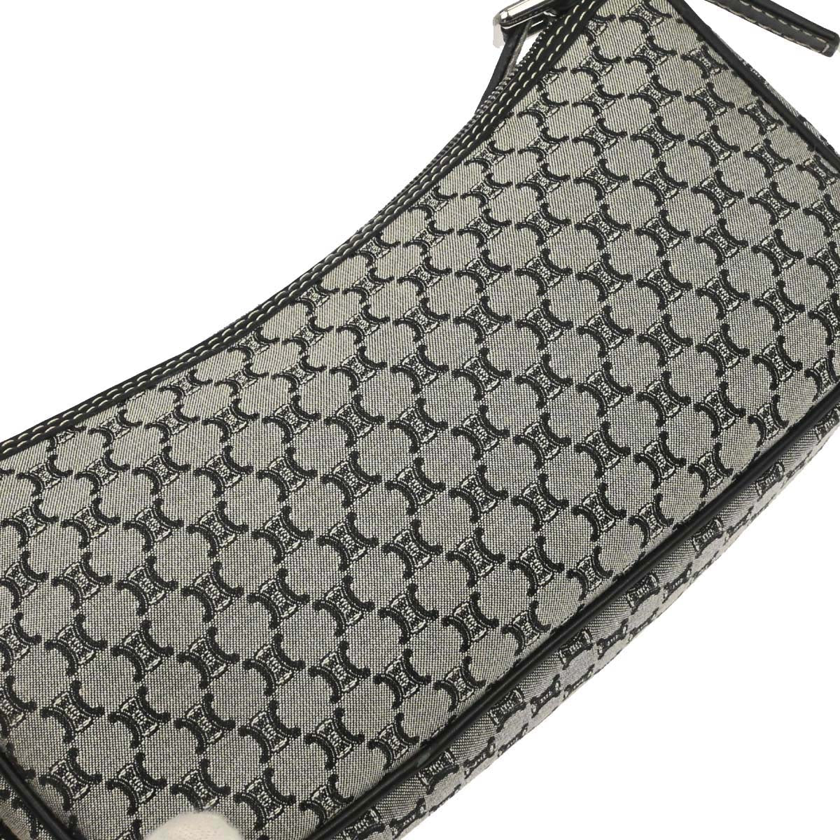 Celine Gray Black Macadam Handbag