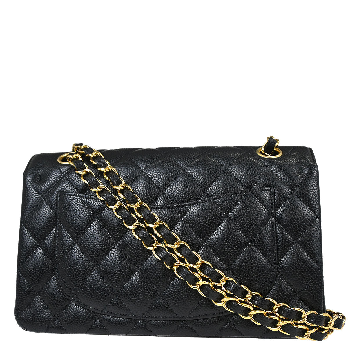 Chanel Black Caviar Skin Small Classic Double Flap Shoulder Bag