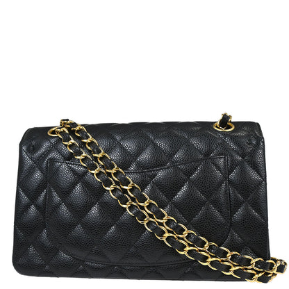 Chanel Black Caviar Skin Small Classic Double Flap Shoulder Bag