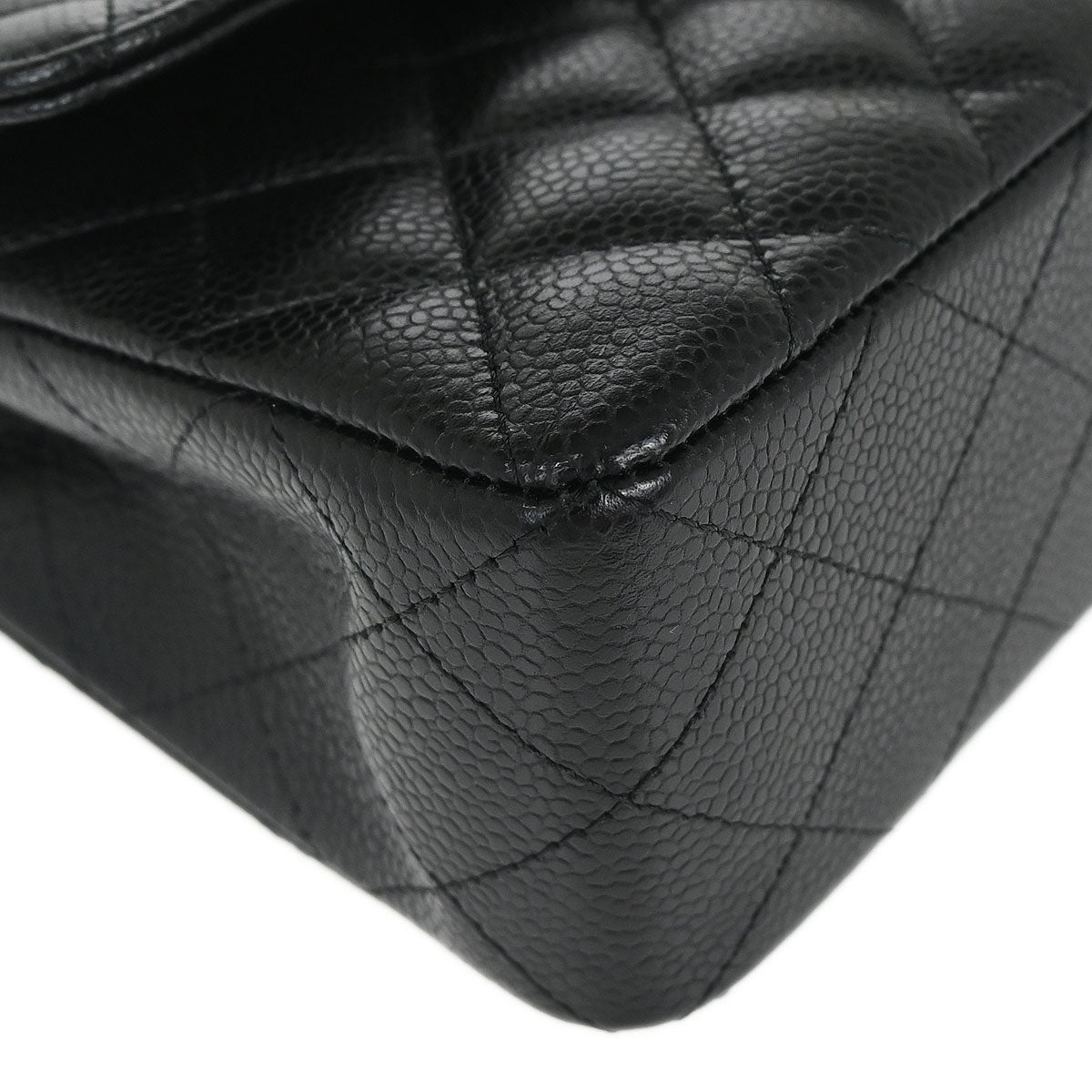 Chanel Black Caviar Skin Small Classic Double Flap Shoulder Bag
