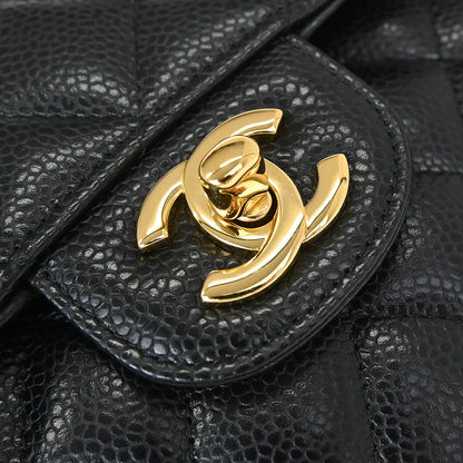 Chanel Black Caviar Skin Small Classic Double Flap Shoulder Bag