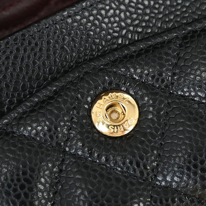Chanel Black Caviar Skin Small Classic Double Flap Shoulder Bag