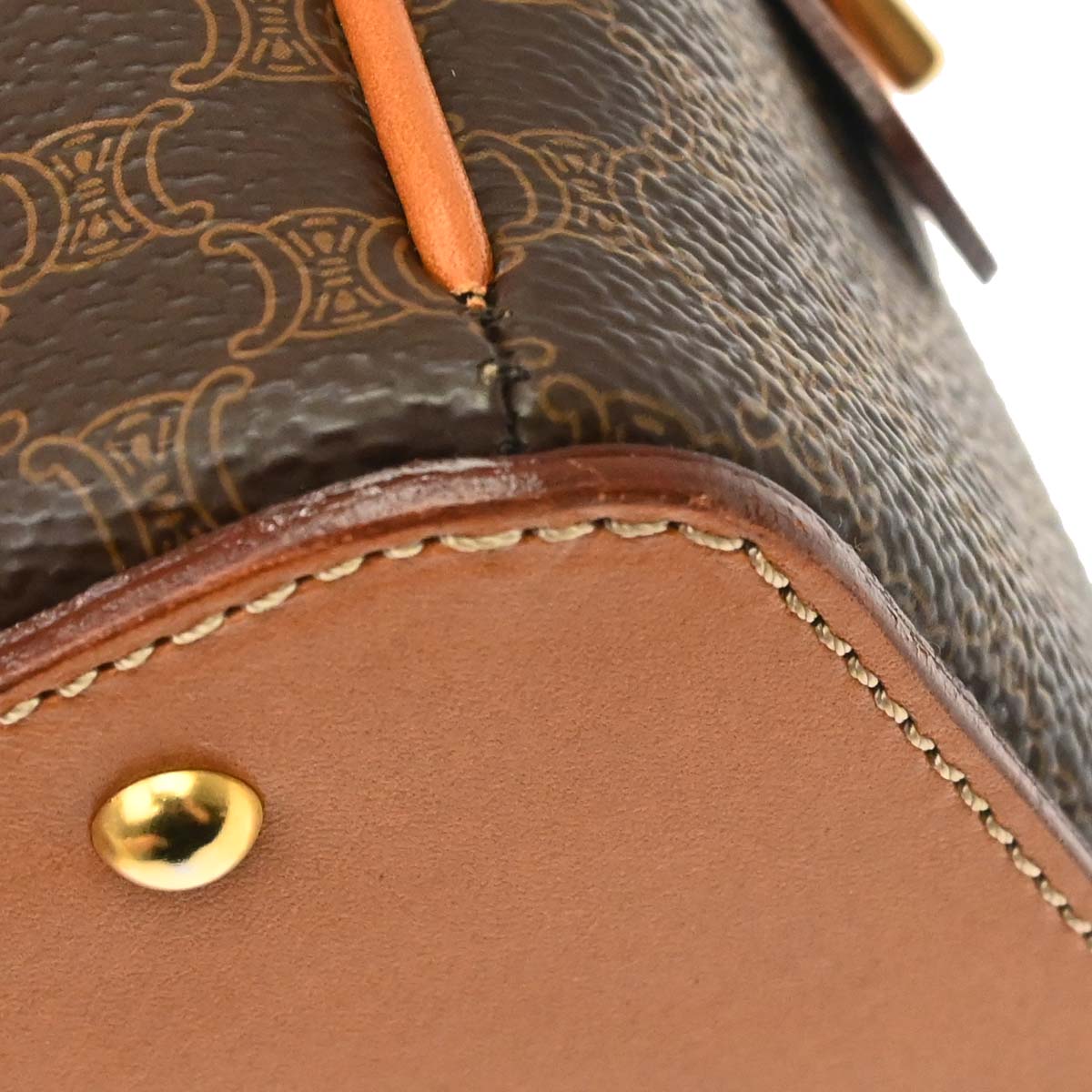 Celine Brown PVC Macadam Handbag