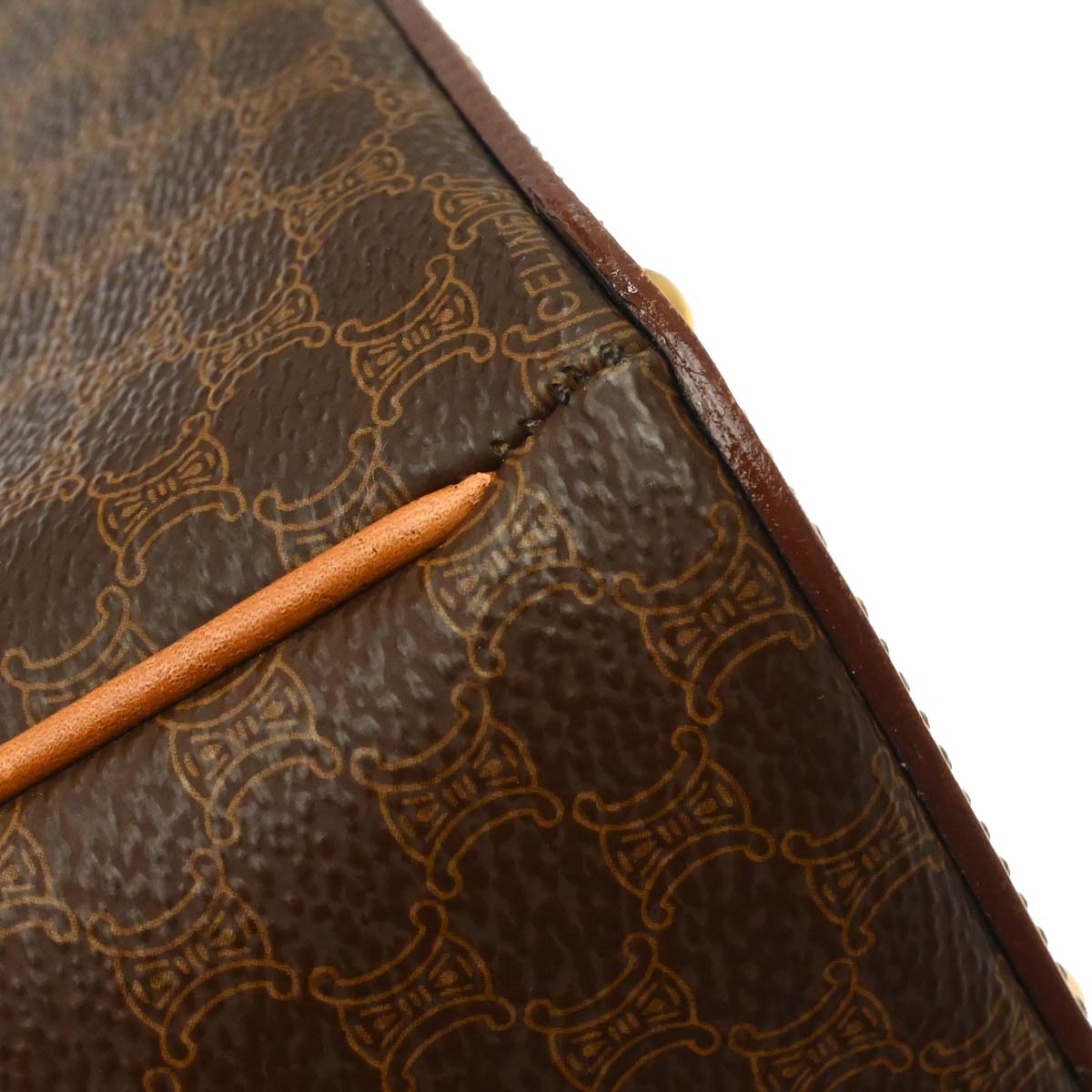 Celine Brown PVC Macadam Handbag