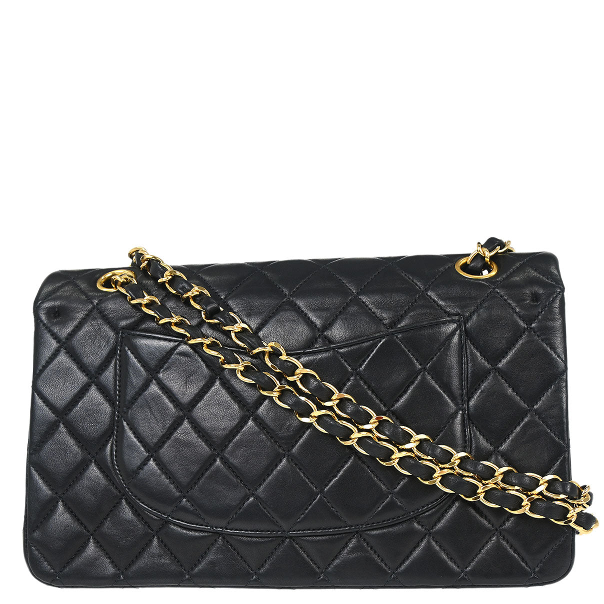 Chanel Black Lambskin Medium Classic Double Flap Shoulder Bag