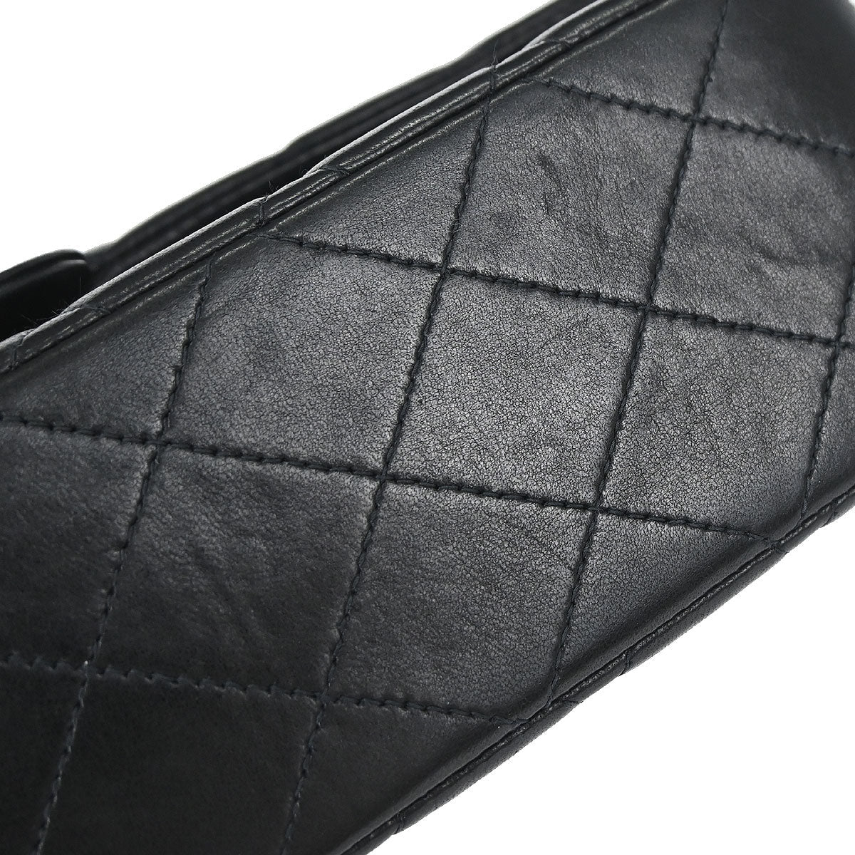 Chanel Black Lambskin Medium Classic Double Flap Shoulder Bag