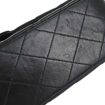 Chanel Black Lambskin Medium Classic Double Flap Shoulder Bag