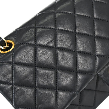 Chanel Black Lambskin Medium Classic Double Flap Shoulder Bag
