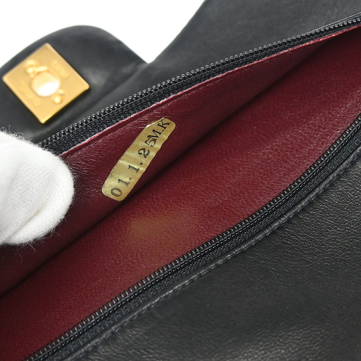 Chanel Black Lambskin Medium Classic Double Flap Shoulder Bag