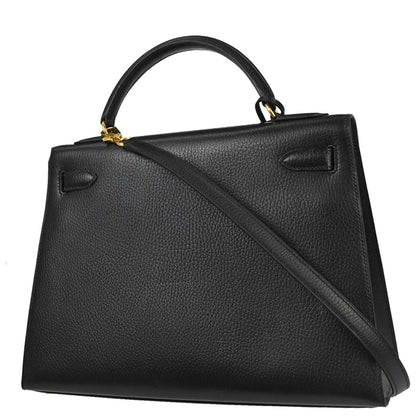 Hermes Black Ardennes Kelly 32 Sellier 2way Shoulder Handbag