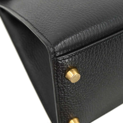 Hermes Black Ardennes Kelly 32 Sellier 2way Shoulder Handbag