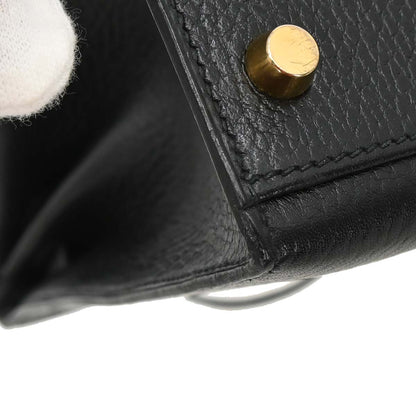Hermes Black Ardennes Kelly 32 Sellier 2way Shoulder Handbag