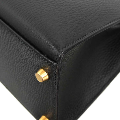 Hermes Black Ardennes Kelly 32 Sellier 2way Shoulder Handbag