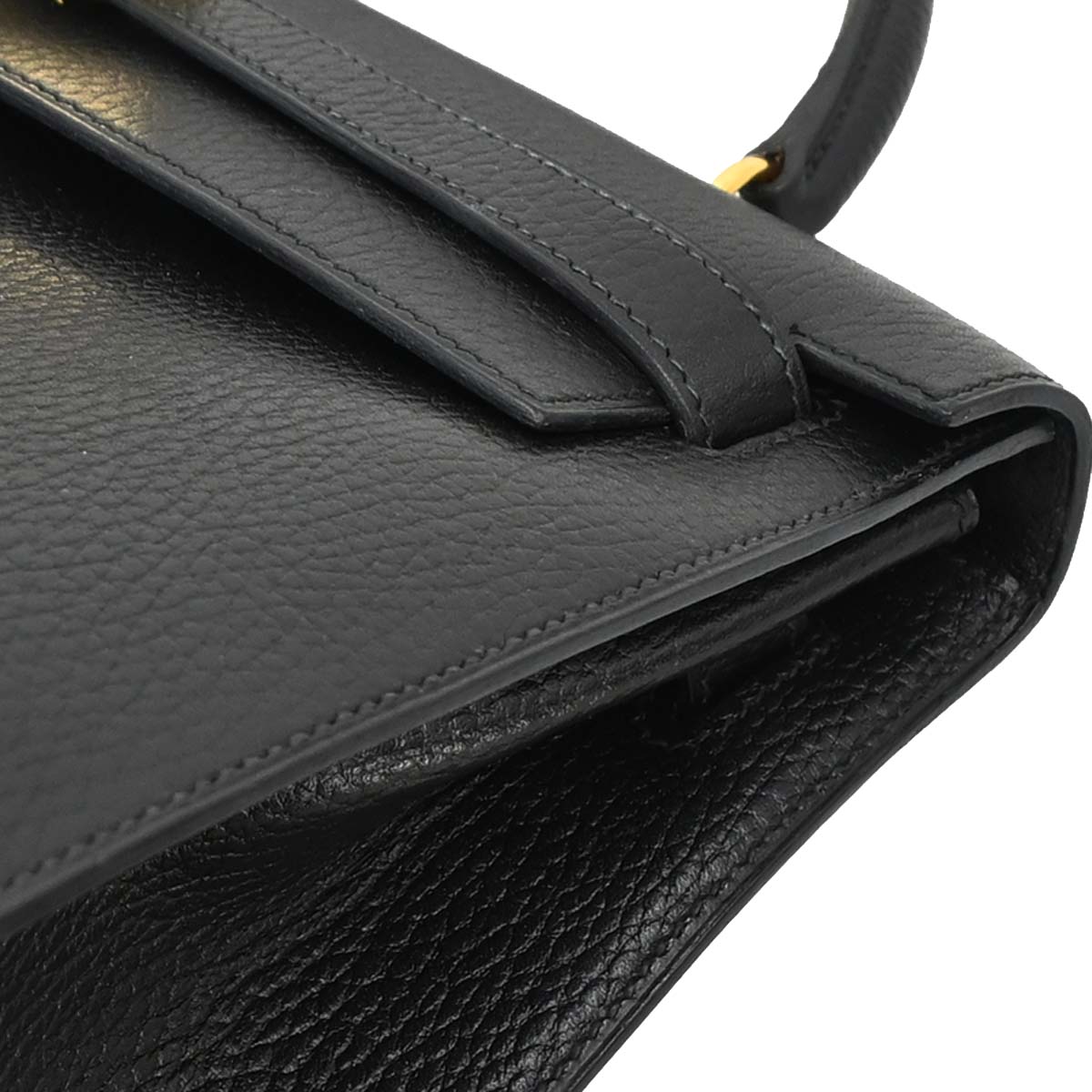 Hermes Black Ardennes Kelly 32 Sellier 2way Shoulder Handbag