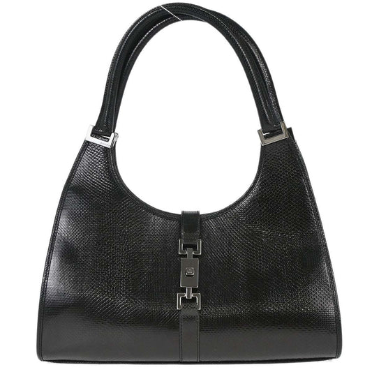 Gucci * Black Lizard Jackie Handbag