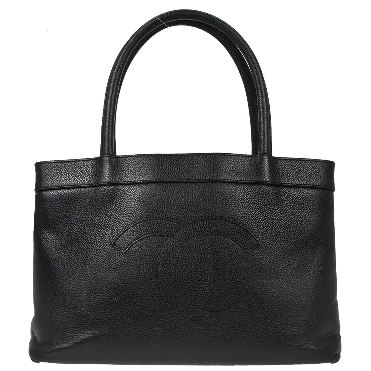 Chanel Black Caviar Skin Tote Handbag