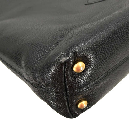 Chanel Black Caviar Skin Tote Handbag