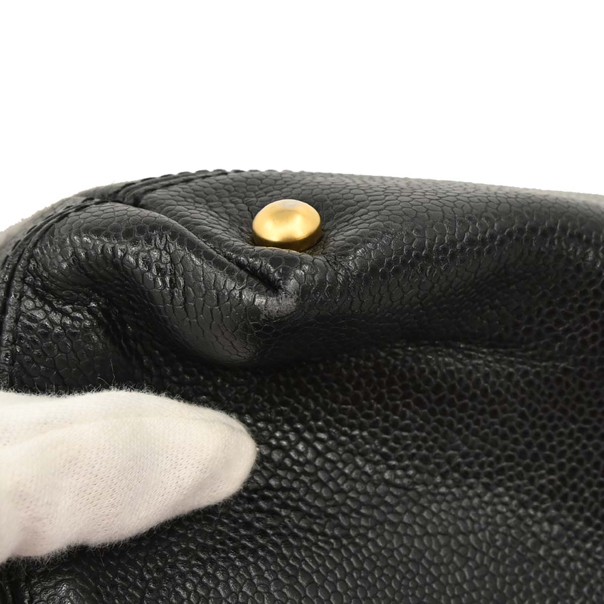 Chanel Black Caviar Skin Tote Handbag