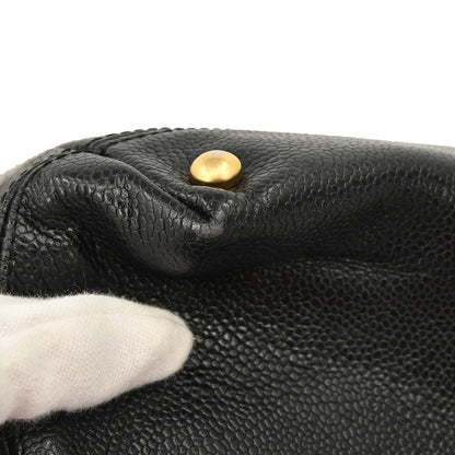 Chanel Black Caviar Skin Tote Handbag