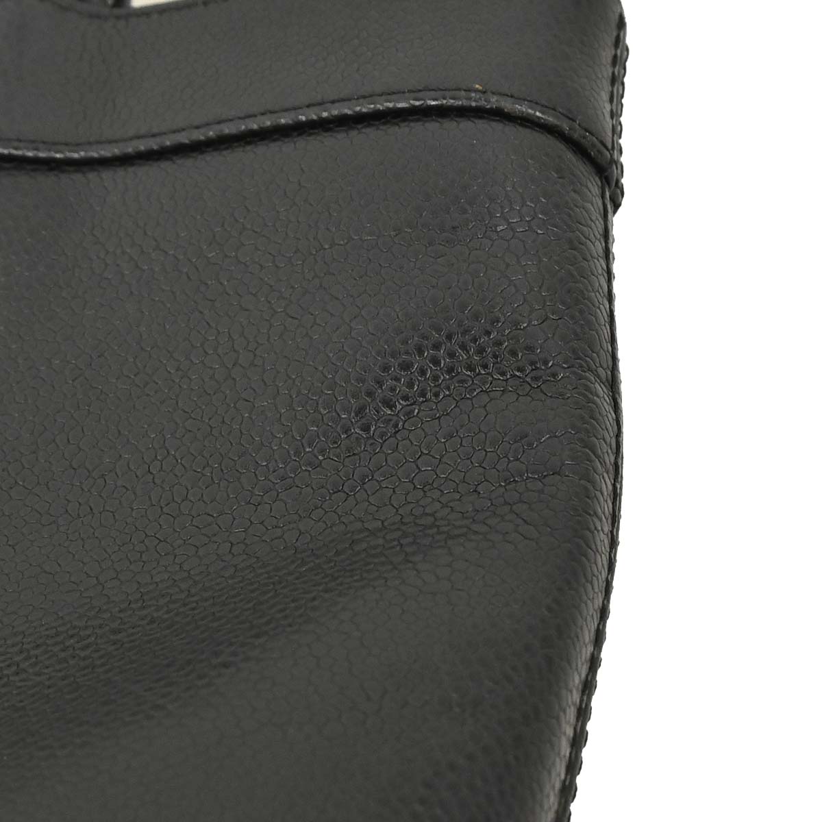 Chanel Black Caviar Skin Tote Handbag