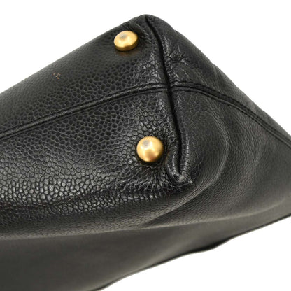 Chanel Black Caviar Skin Tote Handbag