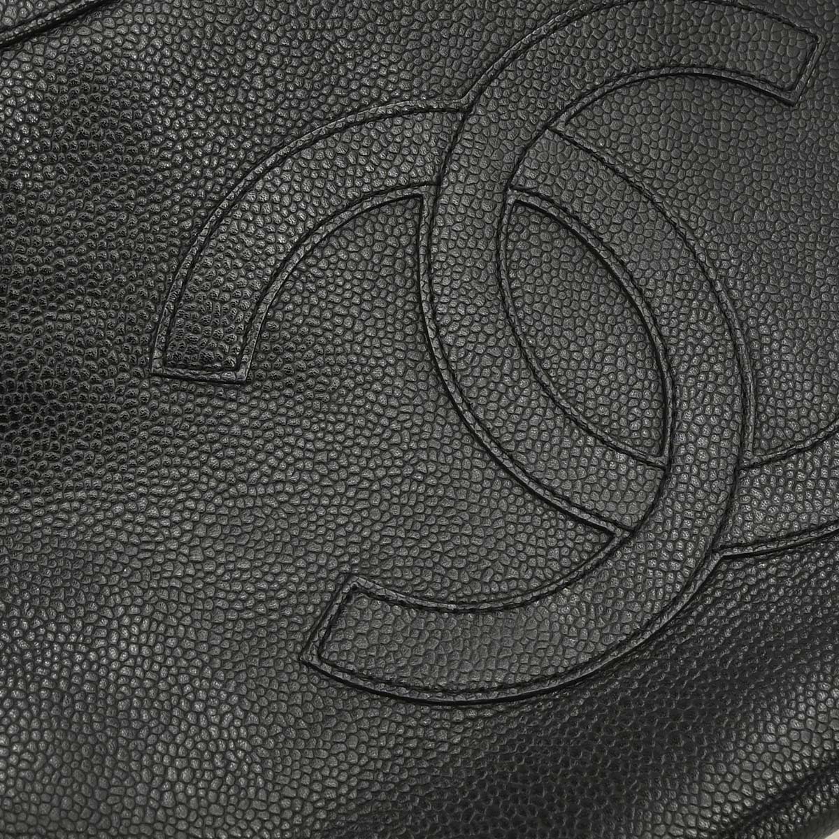 Chanel Black Caviar Skin Tote Handbag